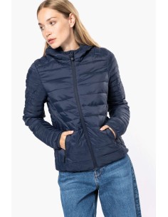 K-KA6111-LADIES' LIGHTWEIGHT HOODED PADDED JACKET 2